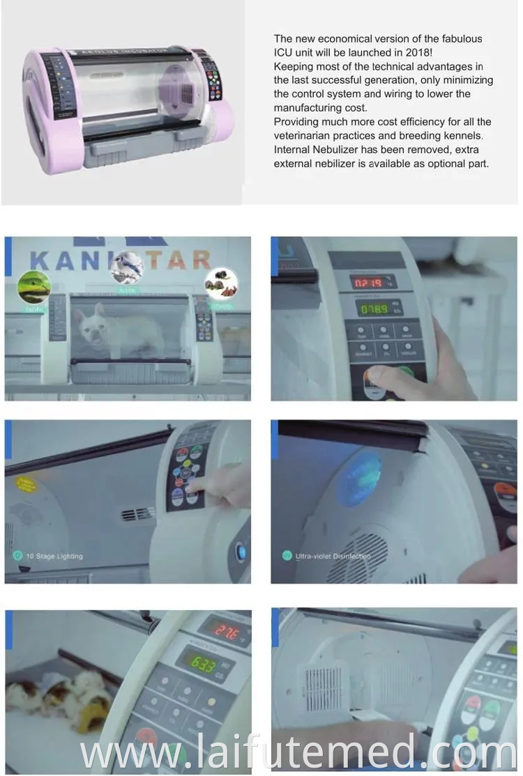 Chinese Manufacturer Veterinary Medical ICU Incubator Equipment Puppy Dog Puppy Pet Incubator for Pet Clinic